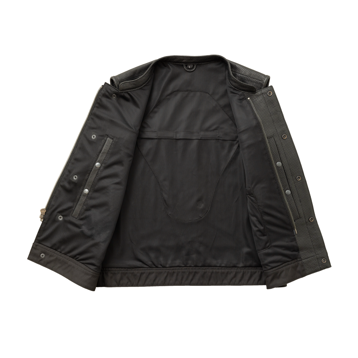 Sharp Shooter Perforated Men's Motorcycle Leather Vest Men's Perforated Leather Vest Vests