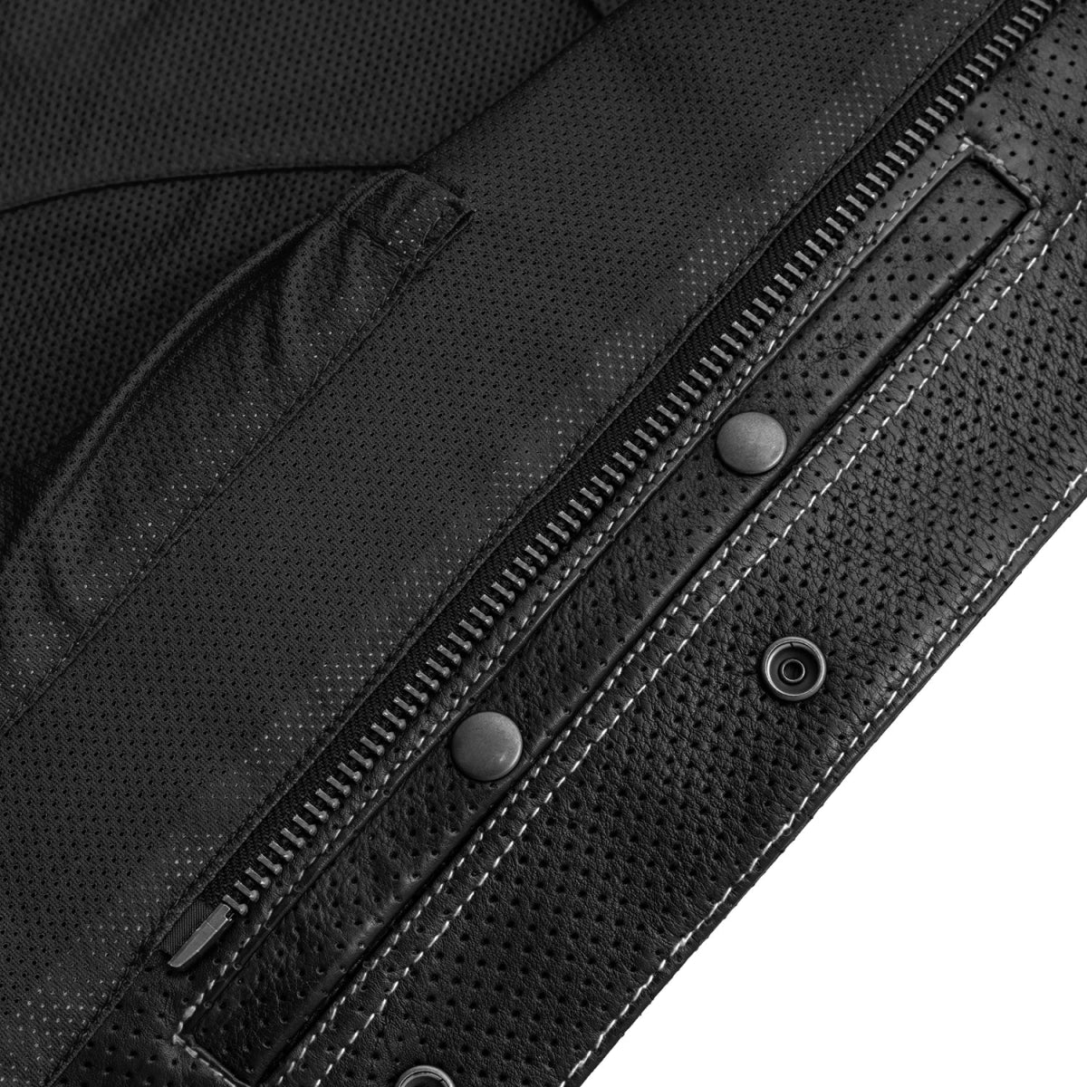 Sharp Shooter Perforated Men's Motorcycle Leather Vest Men's Perforated Leather Vest Vests