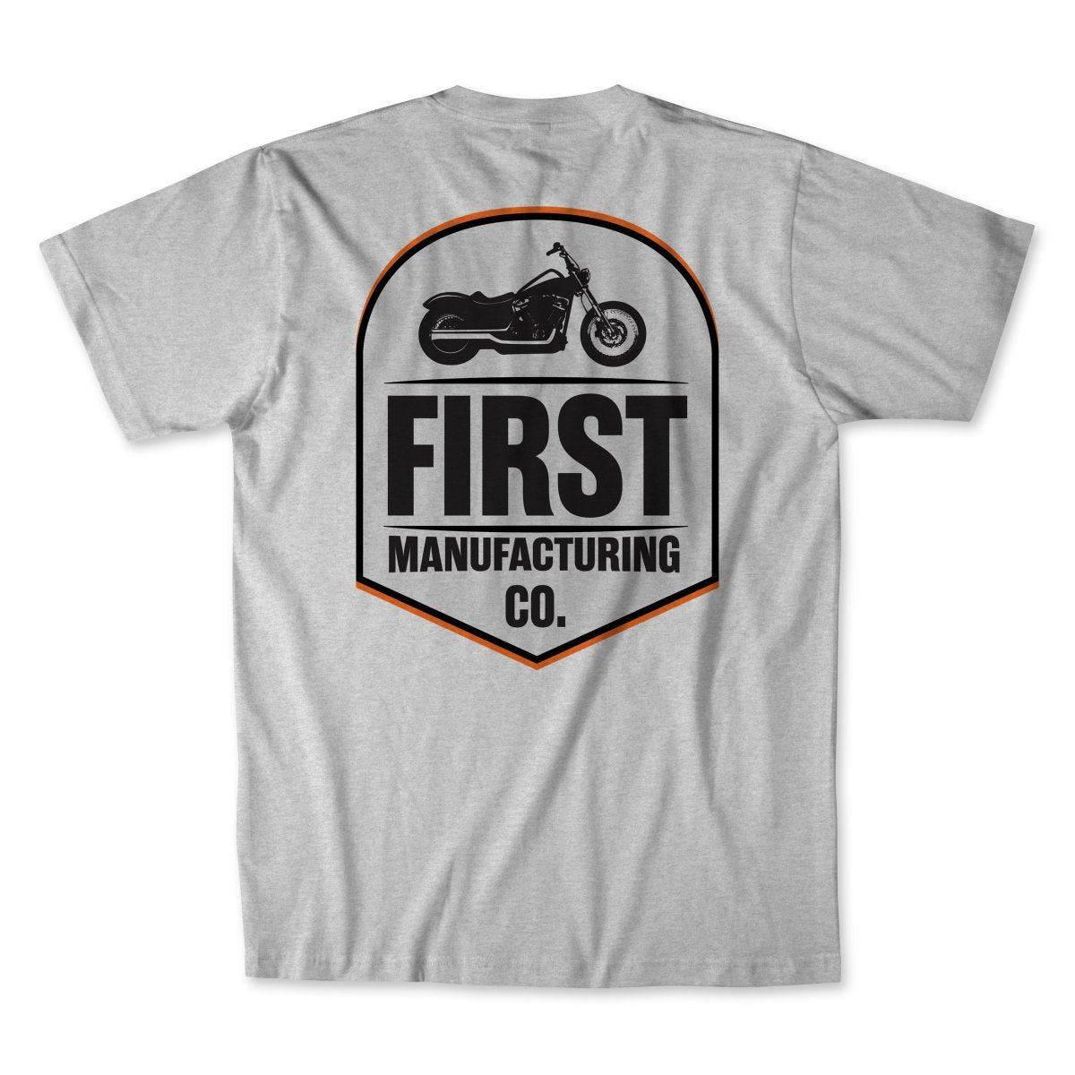 Men's Silhouette Motorcycle T-Shirt Men's T-Shirt First Manufacturing Company GRAY S