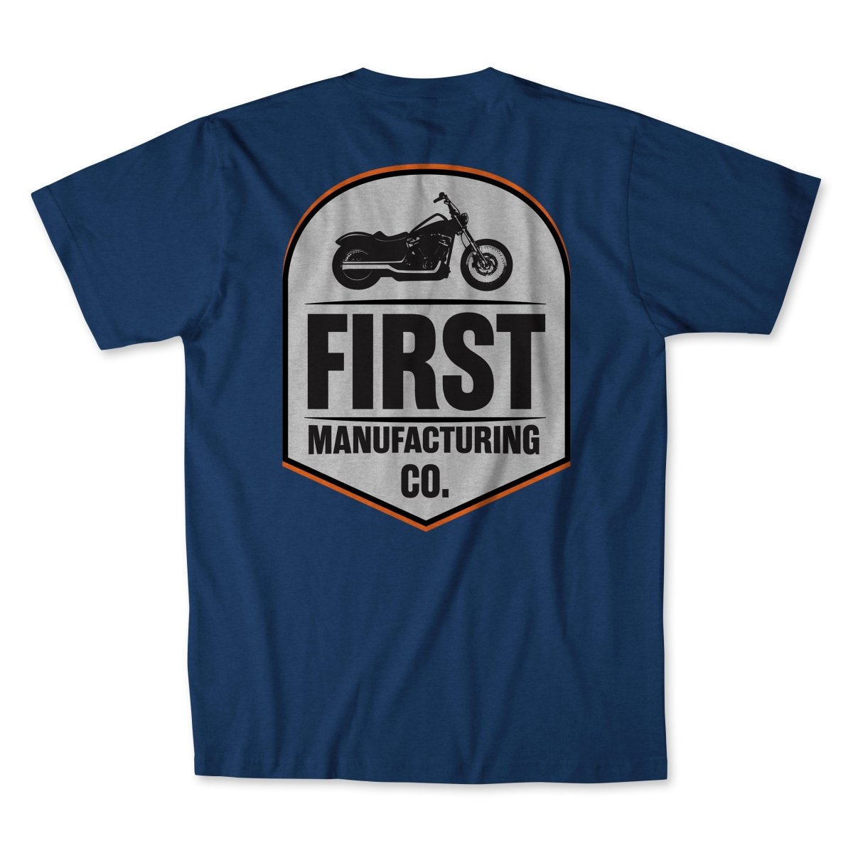 Men's Silhouette Motorcycle T-Shirt Men's T-Shirt First Manufacturing Company BLUE S