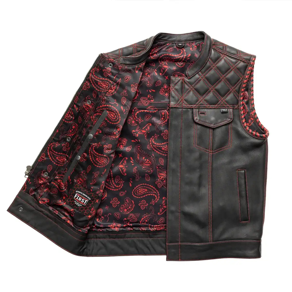 Sinister - Men's Motorcycle Leather Vest Men's Leather Vest Vests