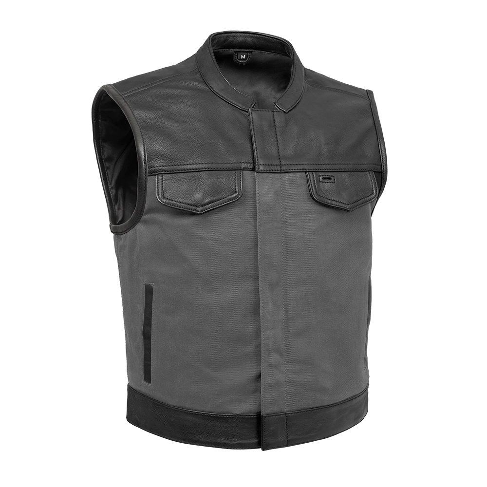 【新品未使用】Story Mfg Vest Lowside Men's Motorcycle Leather Vest - First MFG Co