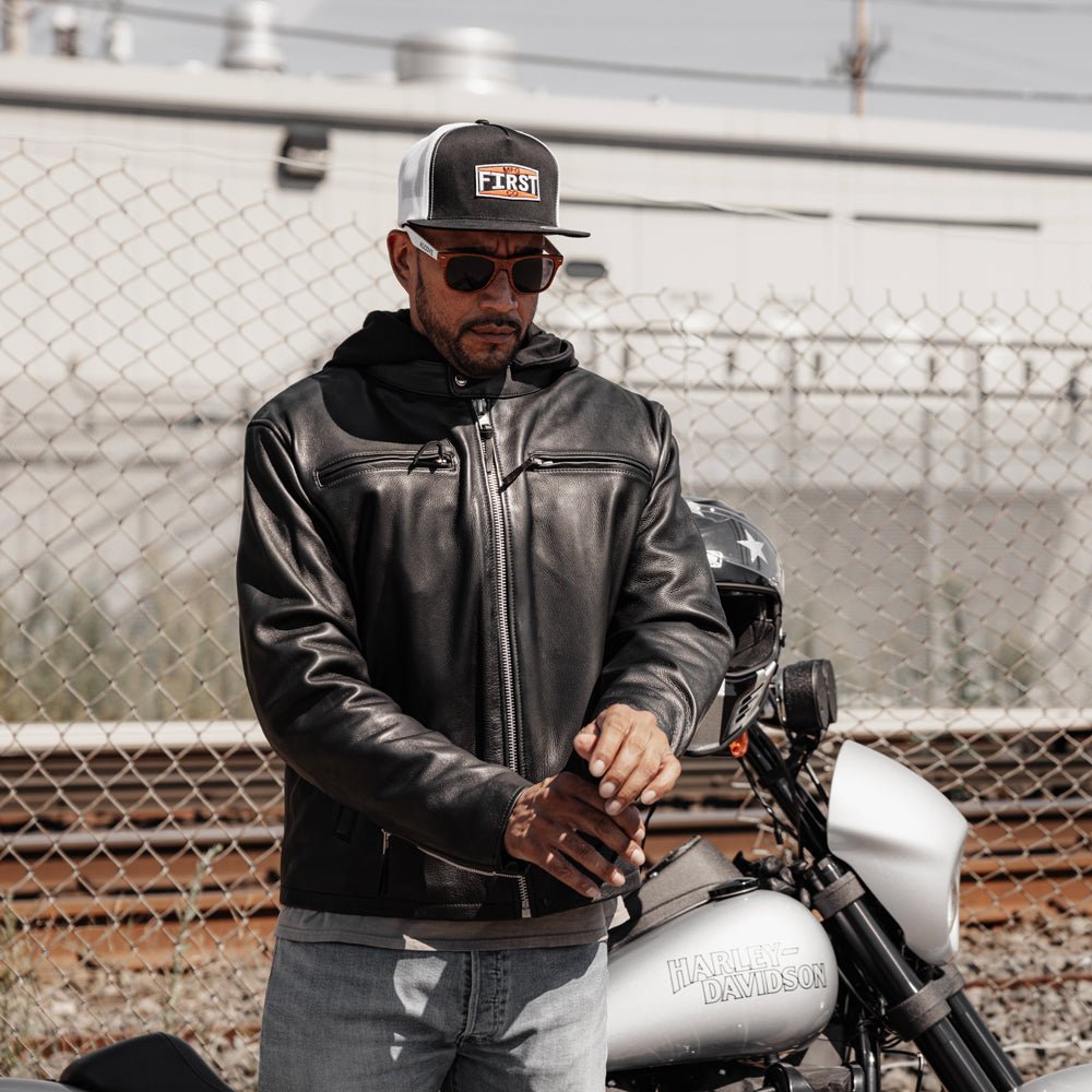 Street Cruiser Men's Motorcycle Leather Jacket Men's Leather Jacket Jackets
