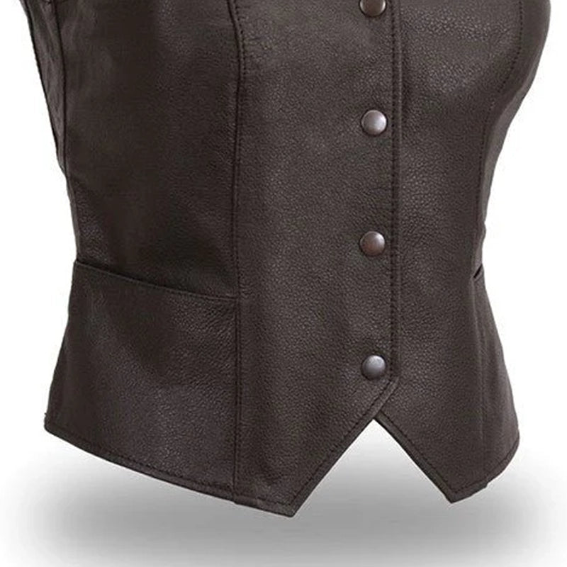 Sweet Sienna Women's Motorcycle Leather Vest Women's Leather Vest Vests