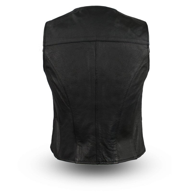 Sweet Sienna Women's Motorcycle Leather Vest Women's Leather Vest Vests