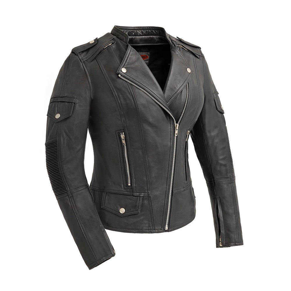 Tantrum - Women's Motorcycle Leather Jacket Women's Leather Jacket Jackets Black XXS