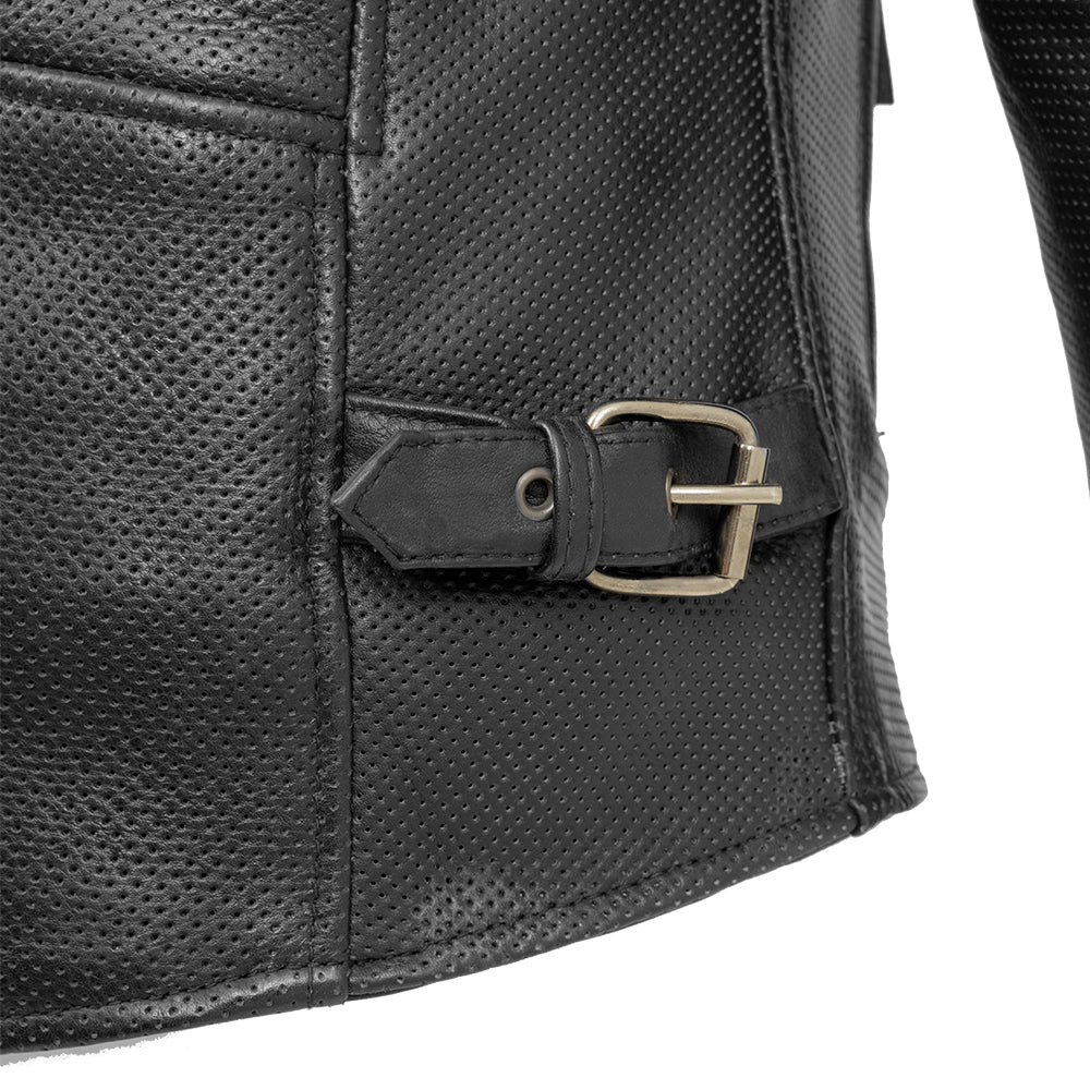 Turbine Men's Motorcycle Perforated Leather Jacket Men's Perforated Leather Jacket Jackets