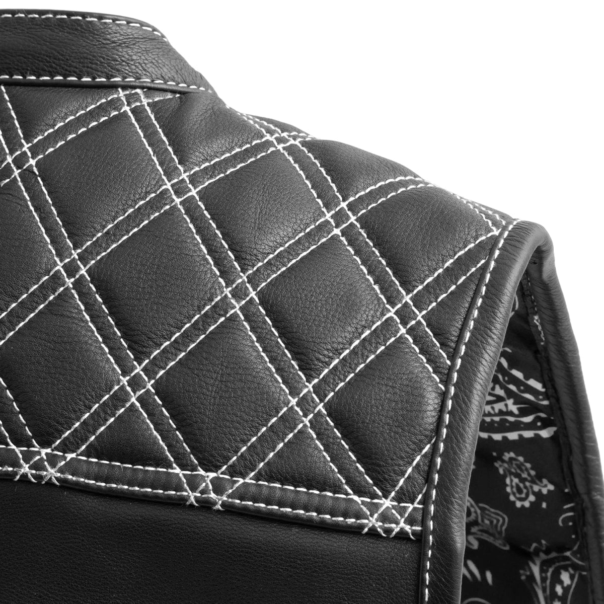 Upside Men's Club Style Leather Vest Men's Leather Vest Vests