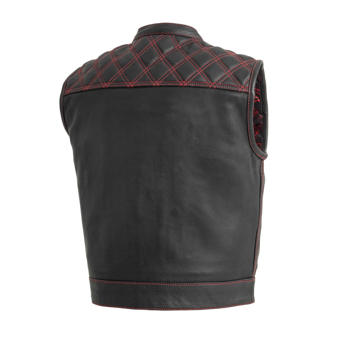 Upside Men's Club Style Leather Vest Men's Leather Vest Vests