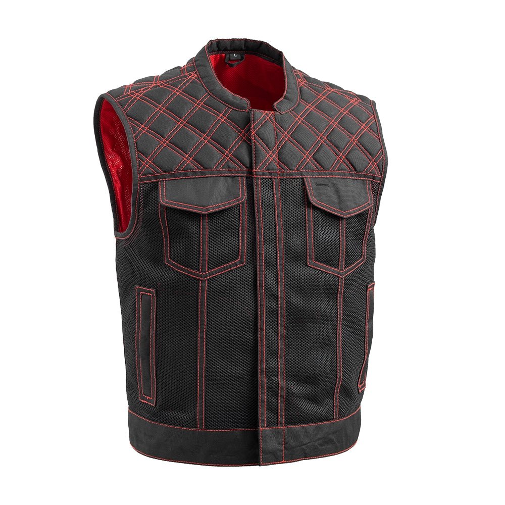 Upside Moto Mesh Men's Motorcycle Vest Men's Moto Mesh Vest Vests Red S
