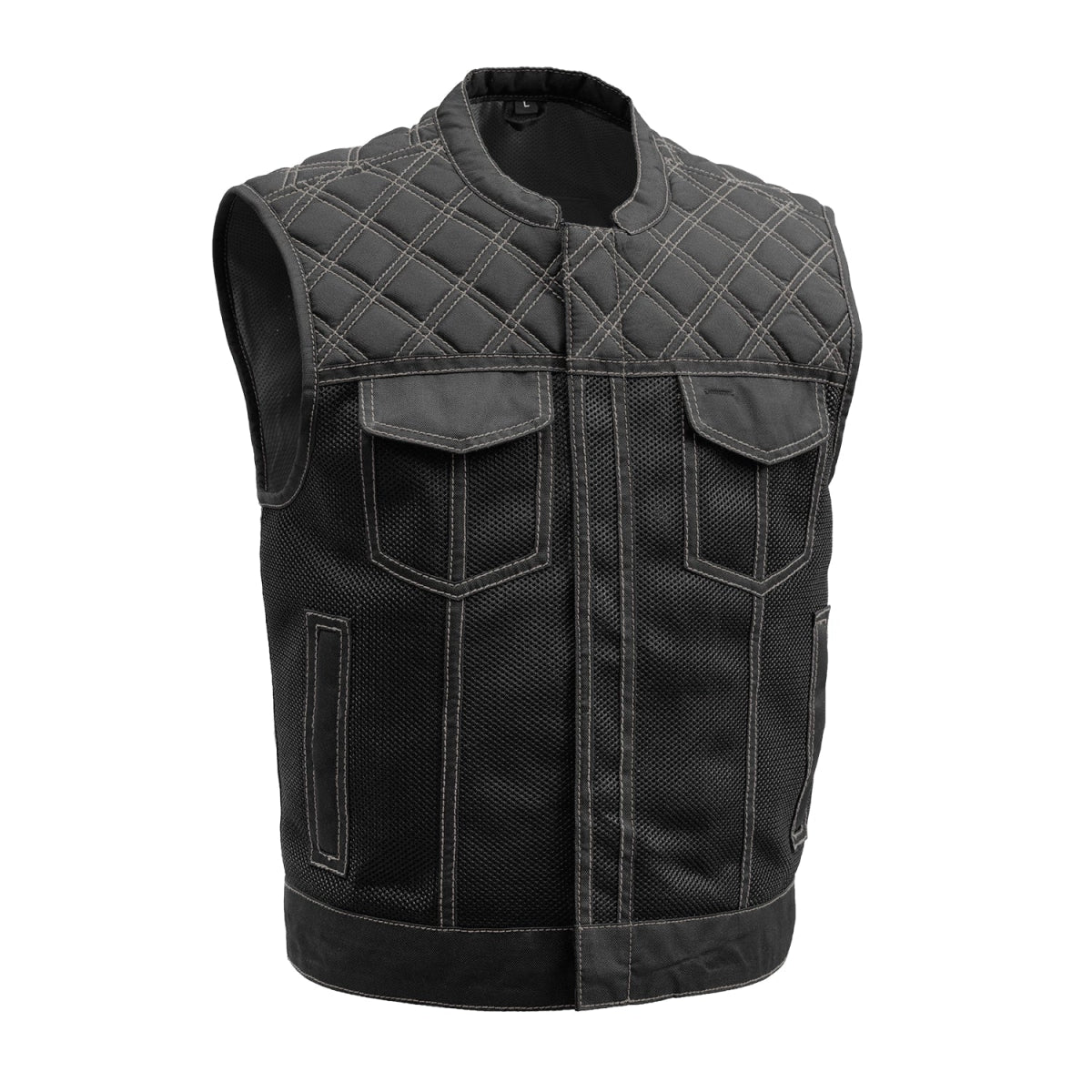 Upside Moto Mesh Men's Motorcycle Vest Men's Moto Mesh Vest Vests Grey S