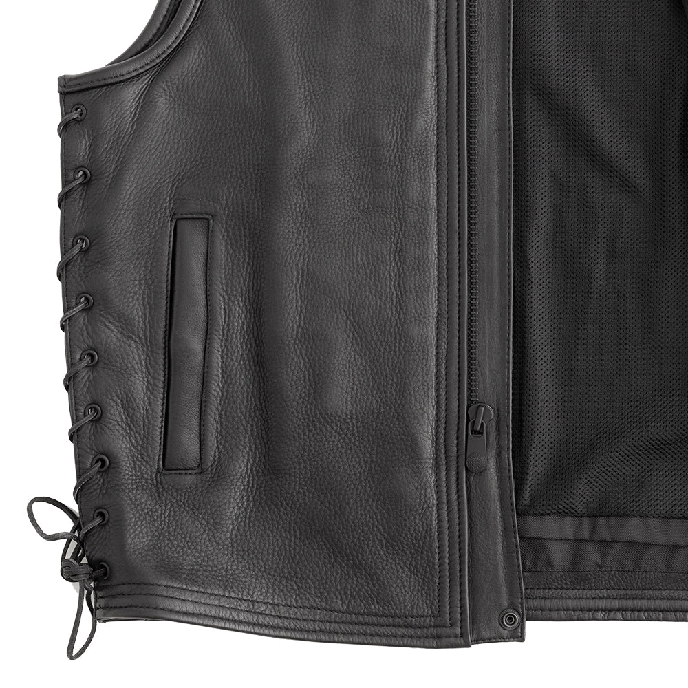 Venom Men's Motorcycle Leather Vest Men's Leather Vest Vests