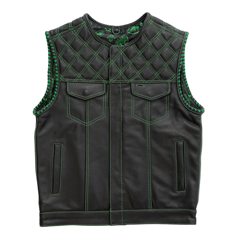 FMC First Manuf. Co Leather Vest XL With Damned Jokers Patch outlets