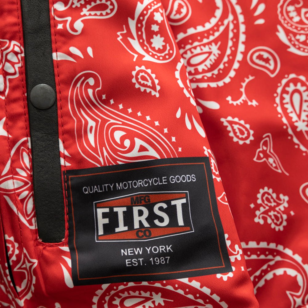 Whaler Red - Men's Club Style Leather Vest (Limited Edition) Factory Customs First Manufacturing Company