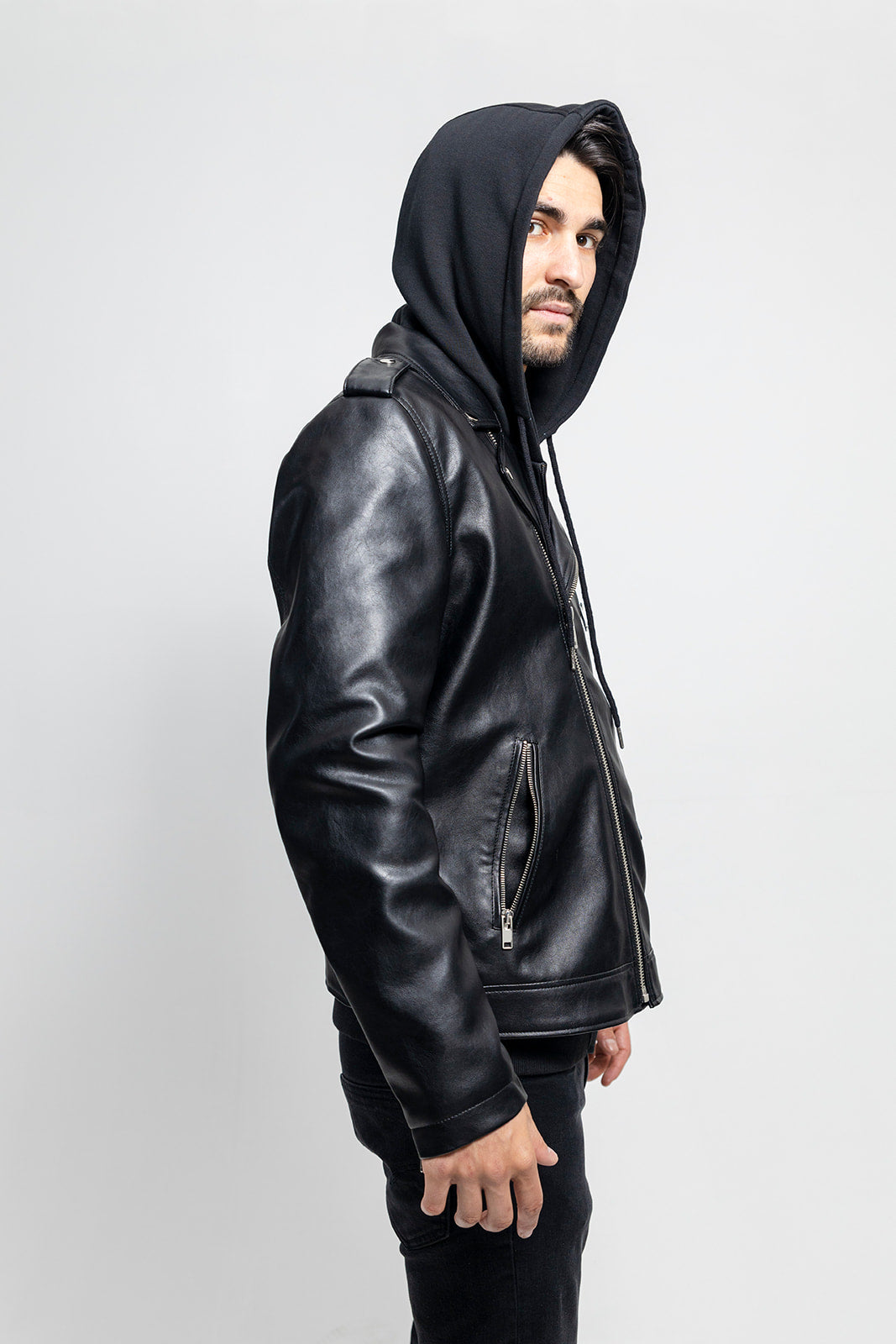 Ralph Men's Vegan Faux Leather Jacket Men's Vegan Faux Leather jacket FMCo