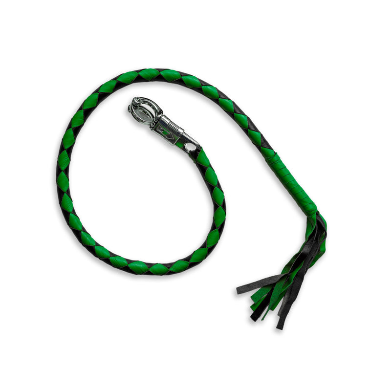 Get Back Whips whips First Manufacturing Company GREEN & BLACK STRD 