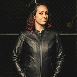 ジャケット・アウター archive roxy leather jacket Roxy - Women's Motorcycle Leather Jacket - First MFG Co