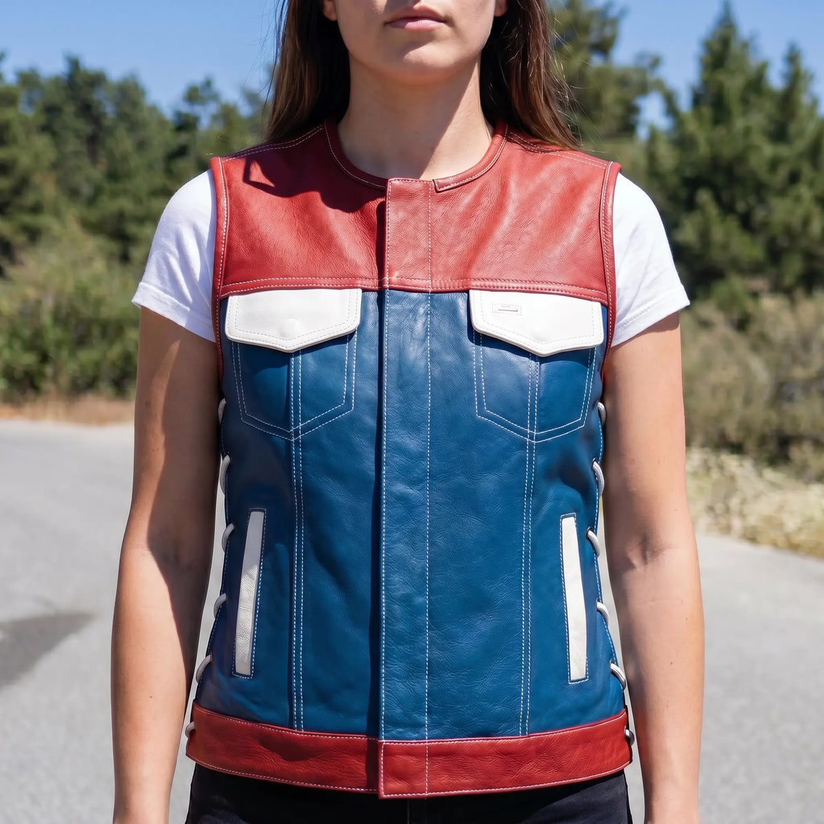 Independence Day Women's Club Style Vest First Manufacturing Company