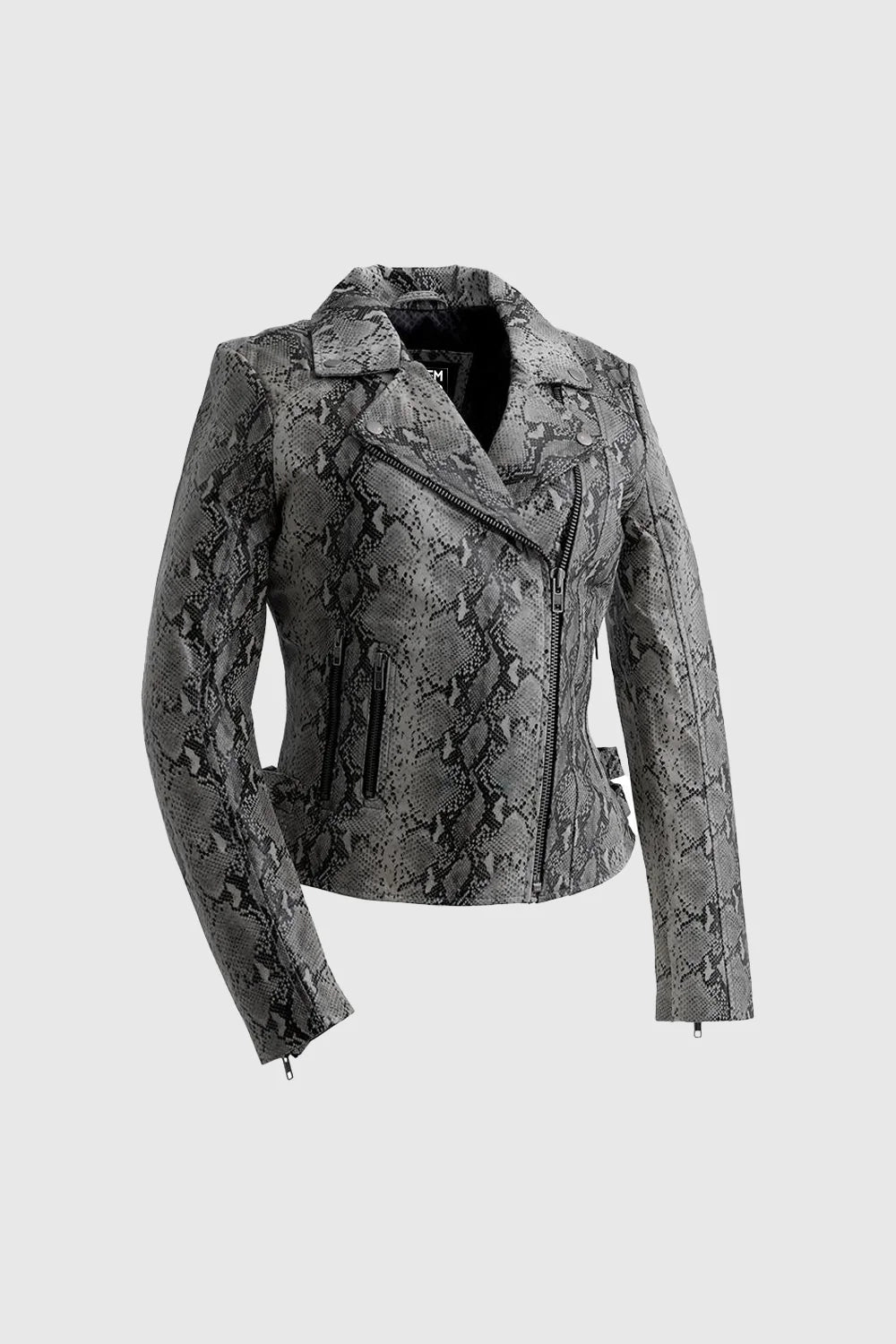 Python - Women's Leather Jacket Women's Fashion Leather Jacket FMCo XS Python Print 