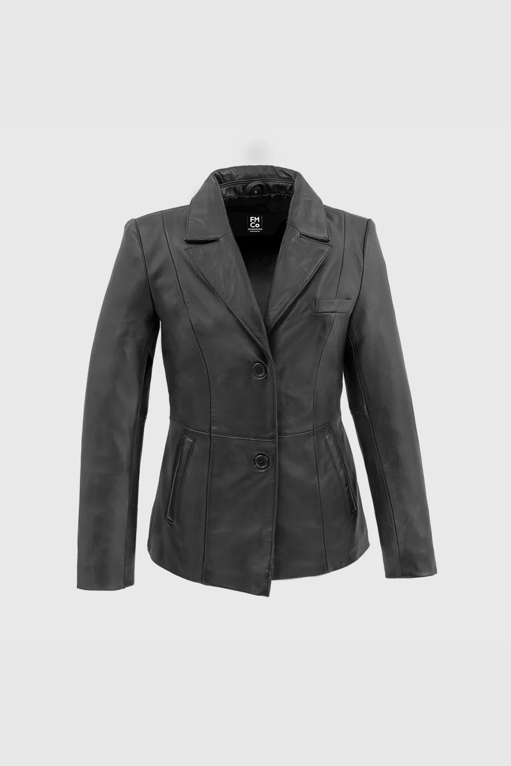 Mia Womens New Zealand lambskin Jacket Women's Fashion Leather Jacket FMCo XS BLACK 