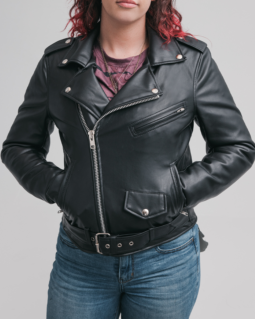 STANDARD MOTORCYCLE LEATHERS レザージャケット36 Cassandra - Women's Vegan Leather Motorcycle Jacket