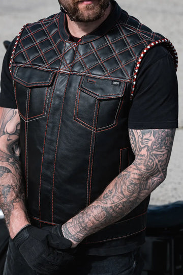 ジャケット・アウター tattoostudioyamada LEATHER OUTDOOR VEST LEATHER OUTDOOR VEST【BLACK TAG】// BLACK | tatto