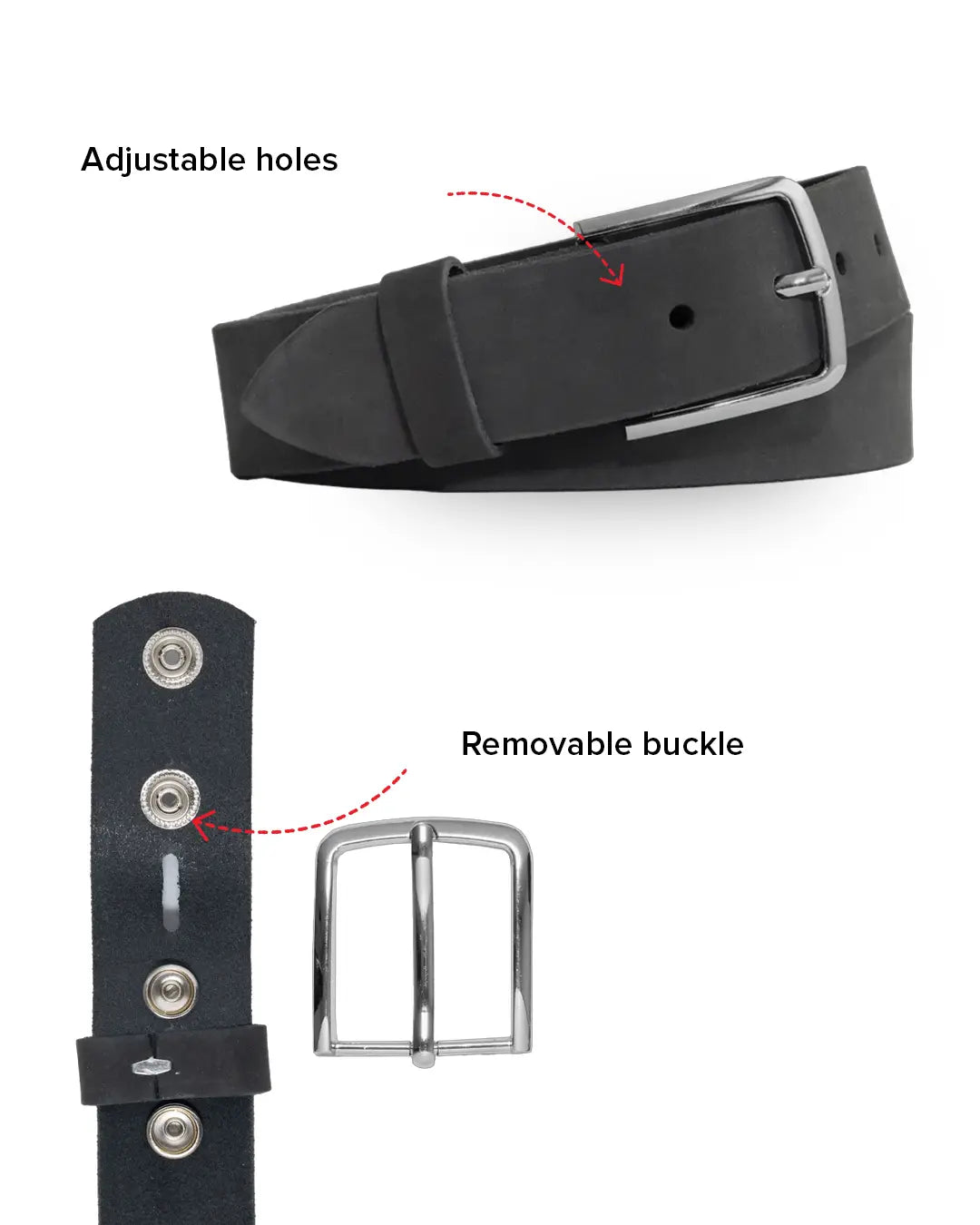 Gunmetal Nubuck Belt Belt Accessories