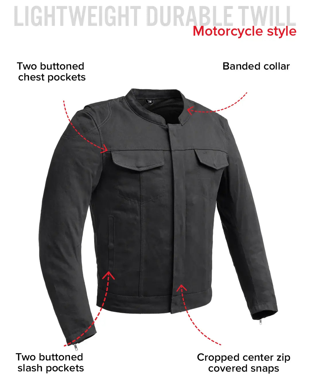 Desperado Men's Motorcycle Twill Jacket Men's Twill Jacket Jackets