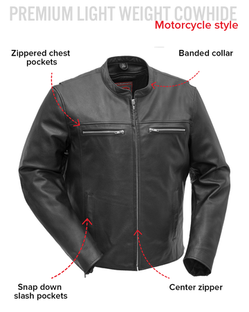 Rocky Men's Motorcycle Leather Jacket – First MFG Co