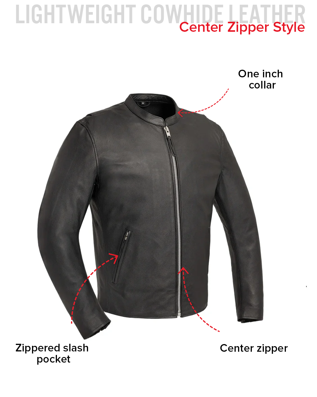 Titan Men's Motorcycle Leather Jacket Men's Leather Jacket Jackets