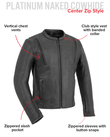 Revolt Men's Motorcycle Leather Jacket - First MFG Co