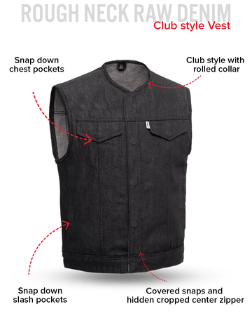 Murdock - Men's Motorcycle Denim Vest – First MFG Co