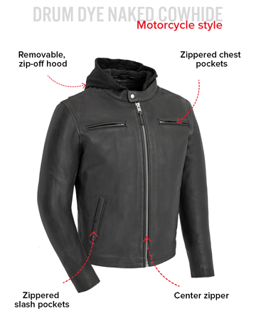 Street Cruiser Mens Motorcycle Leather Jacket – First MFG Co