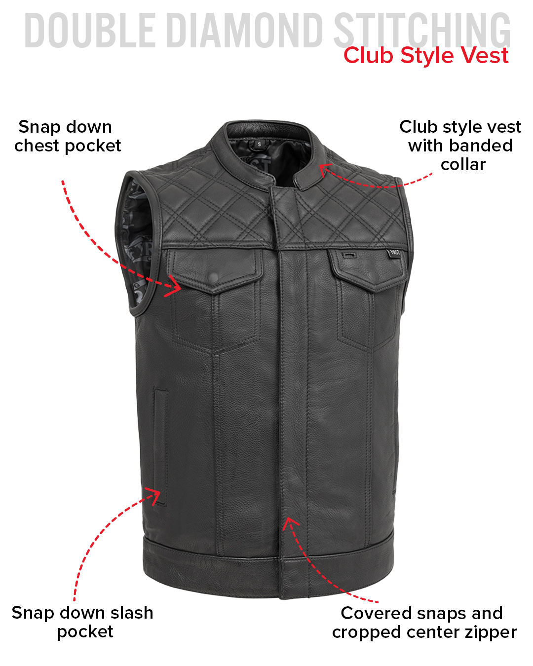 FMCo Men's Signature Leather Vest – First MFG Co