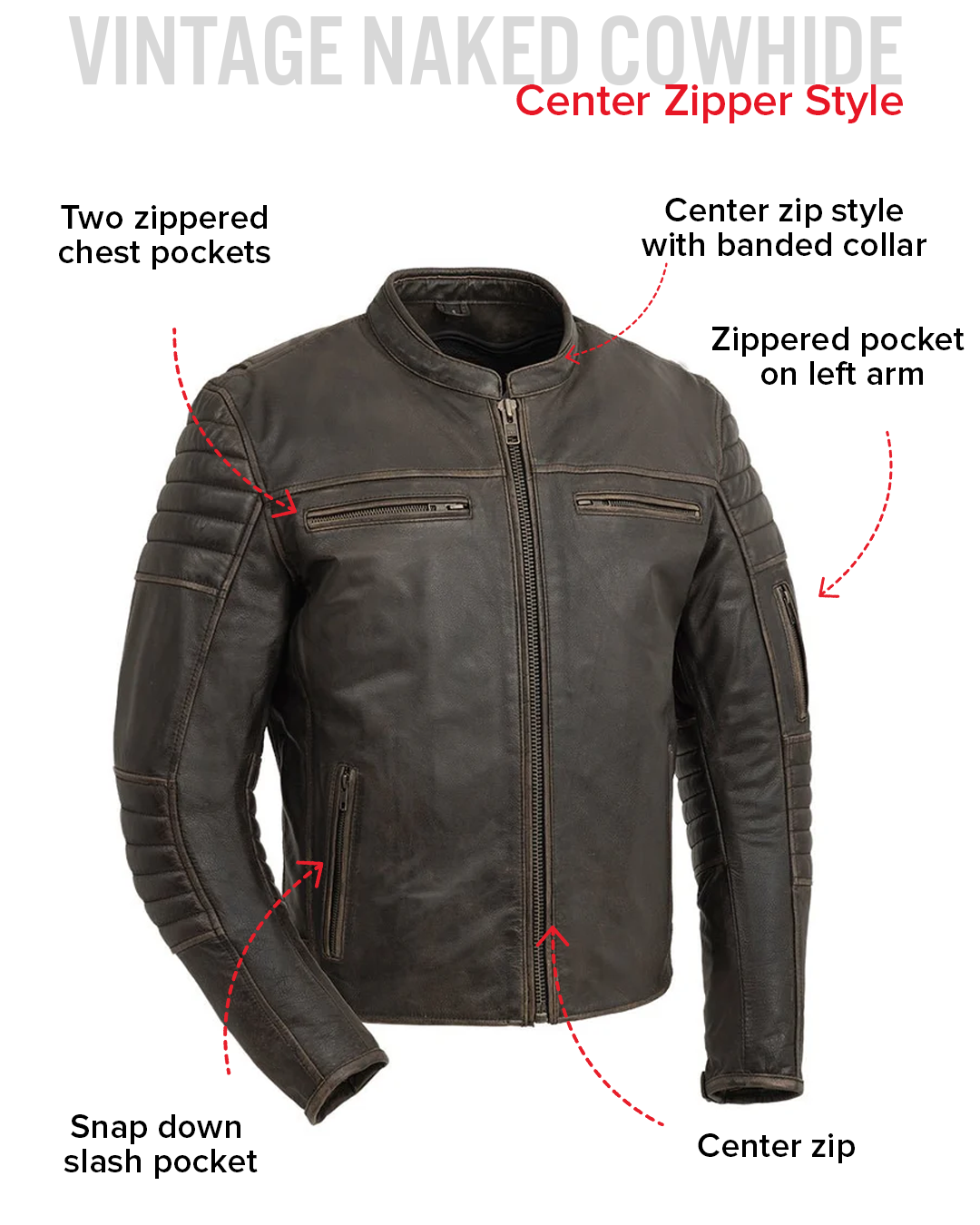 Commuter Men's Motorcycle Leather Jacket Men's Leather Jacket Jackets