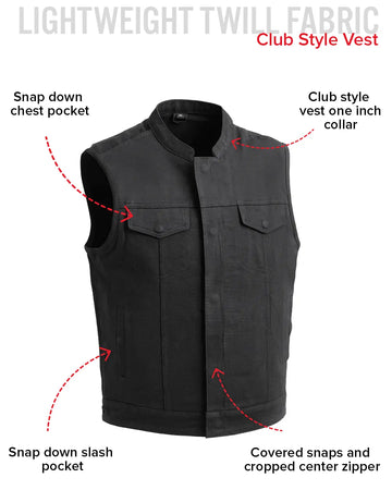 トップス kaval silk twill vest size M Havoc - Men's Motorcycle Twill Vest – First MFG Co