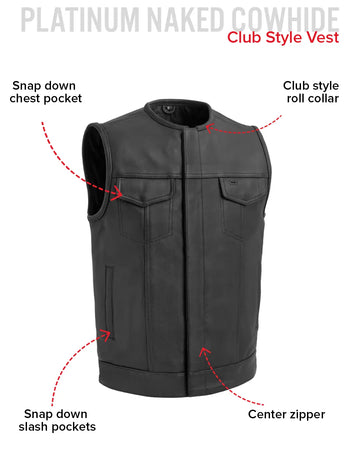 STANDARD MOTORCYCLE LEATHERS バイカーベスト Highside Men's Motorcycle Leather Vest – First MFG Co