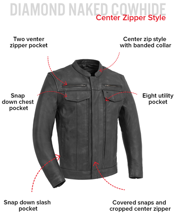 Raider Men's Motorcycle Leather Jacket - First MFG Co