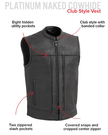 Rampage - Men's Motorcycle Leather Vest – First MFG Co