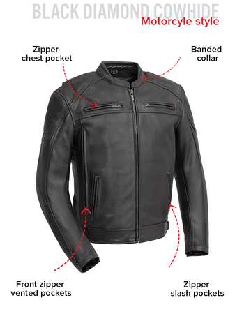 Chaos - Men's Leather Motorcycle Jacket – First MFG Co