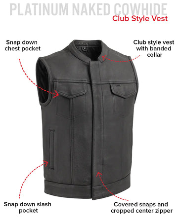 Hotshot Men's Motorcycle Leather Vest – First MFG Co