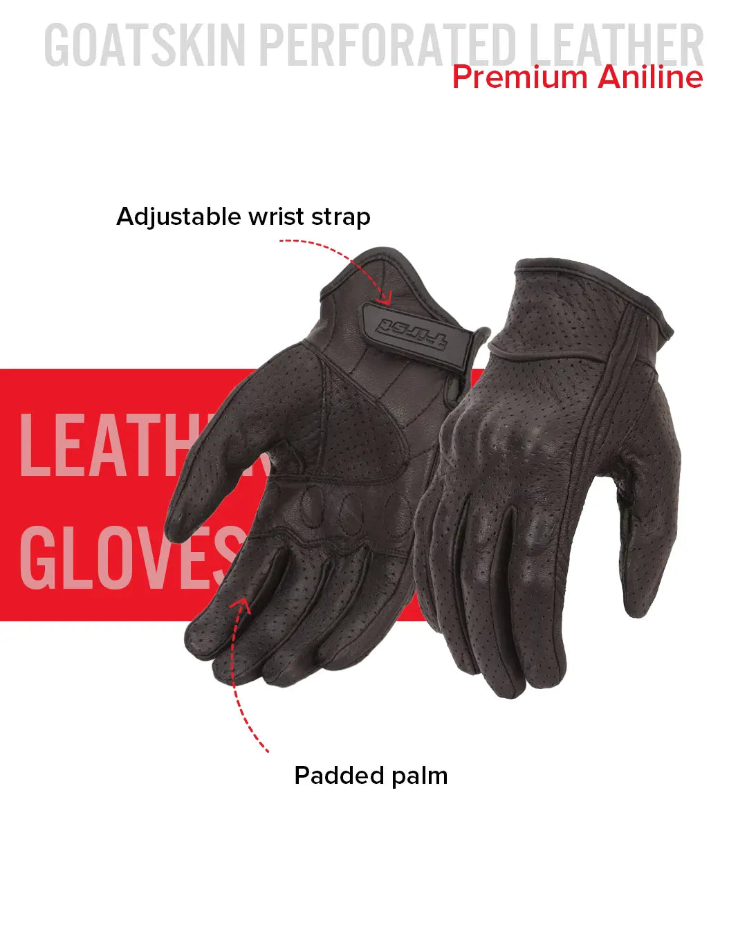 Razer - Men's Motorcycle Perforated Gloves – First MFG Co