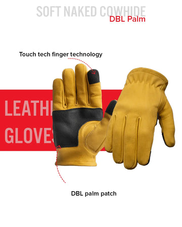 Roper Men's Motorcycle Leather Gloves – First MFG Co
