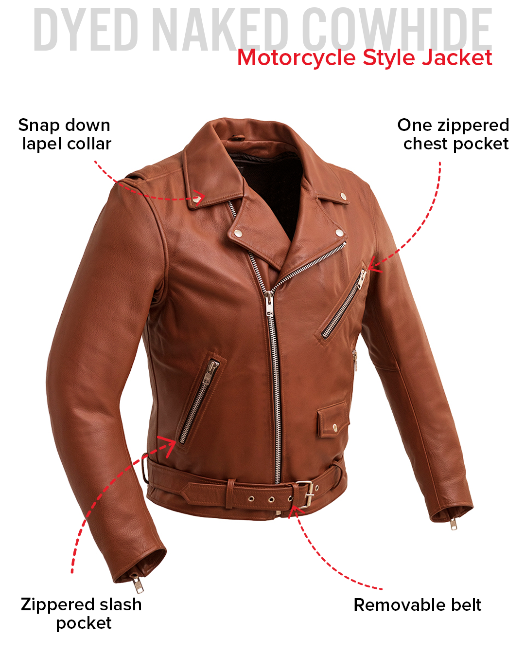 Fillmore Men's Motorcycle Leather Jacket