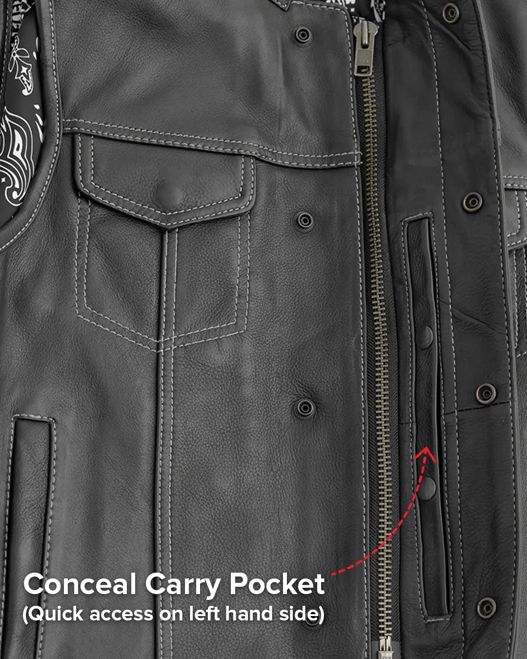 Bandit Men's Leather Motorcycle Vest Men's Leather Vest Vests