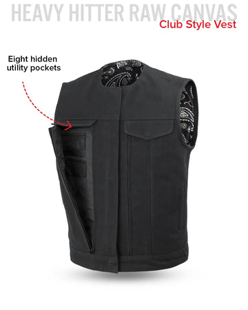 Fairfax V2 - Men's Motorcycle 20oz. Canvas Vest
