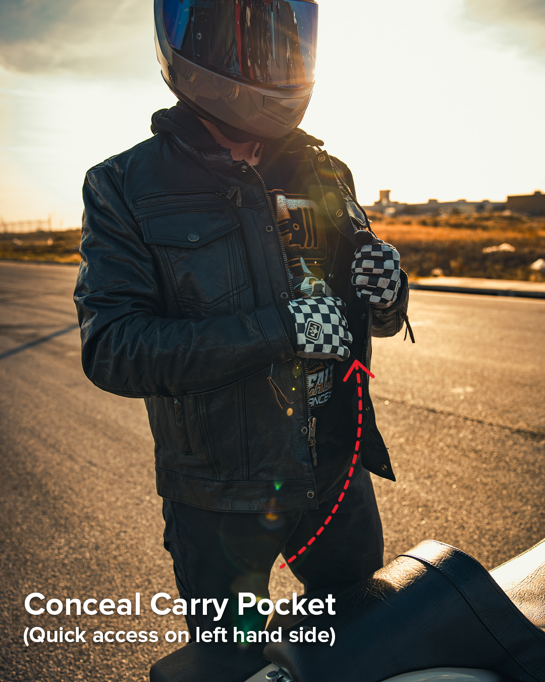 Vendetta Men's Leather Motorcycle Jacket – First MFG Co