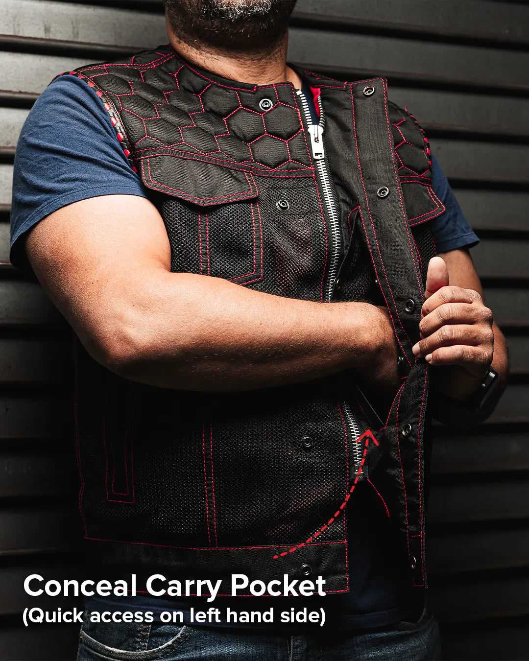 Hornet Moto Mesh Men's Club Style Vest