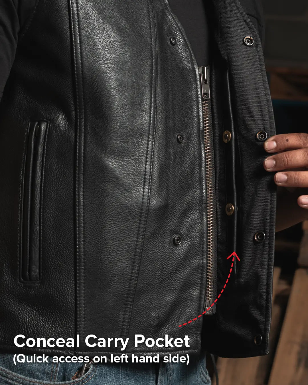 Gambler Men's Motorcycle Leather Vest Men's Leather Vest Vests