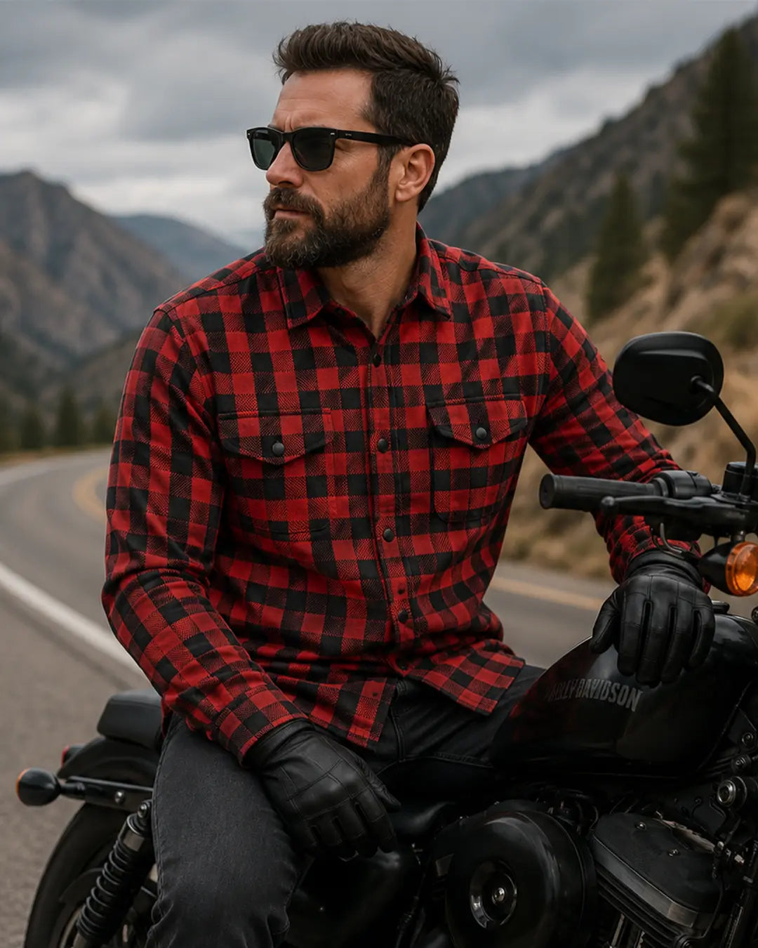 Canvas Moto Flannel Men's Shirt First Manufacturing Company
